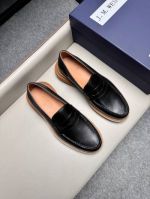 J.M.WESTON Black calfskin Leather Shoes-J.M.WESTON Man Business Leather Shoes